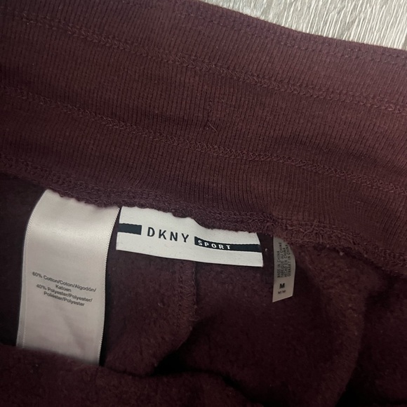DKNY Burgundy Joggers with White Logo - Picture 4 of 4